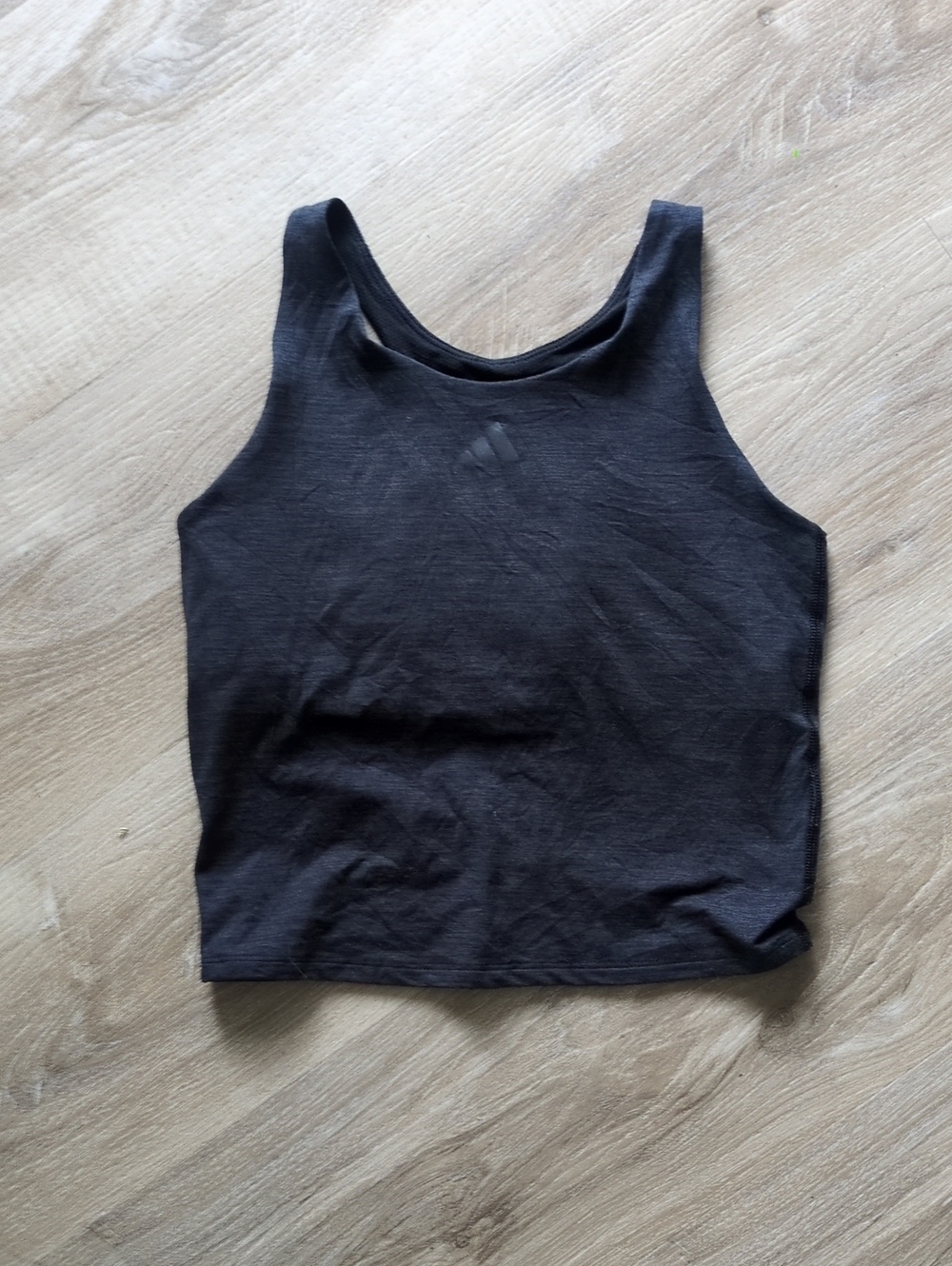 adidas Heathered Black Tighty Fit Long Line Sports Bra